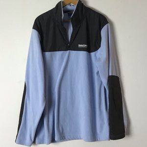 Nautica competition blue fleece with 1/2 zipper